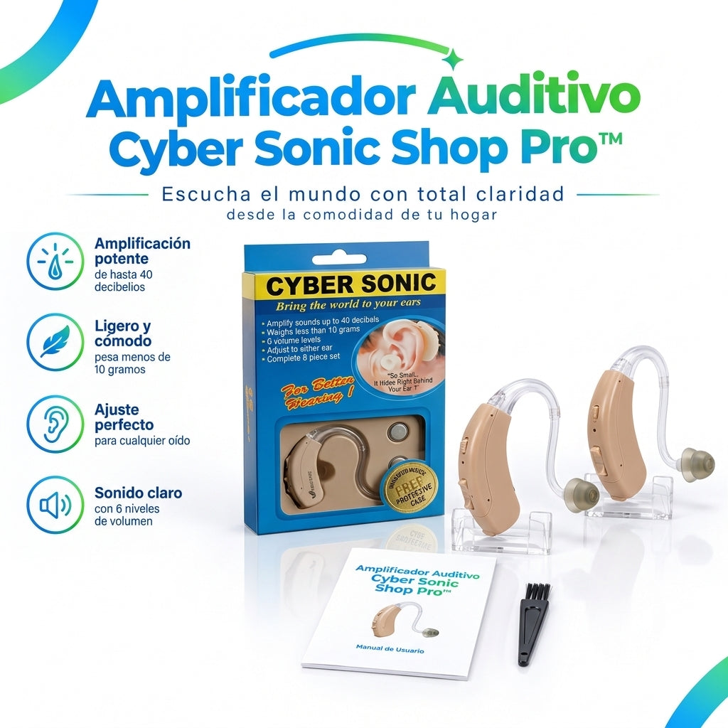 Audífono Amplificador de Sonido Discreto y Ergonómico