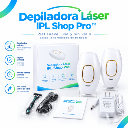 Depiladora Láser IPL Shop Pro™ – Depilación Permanente Profesional en Casa