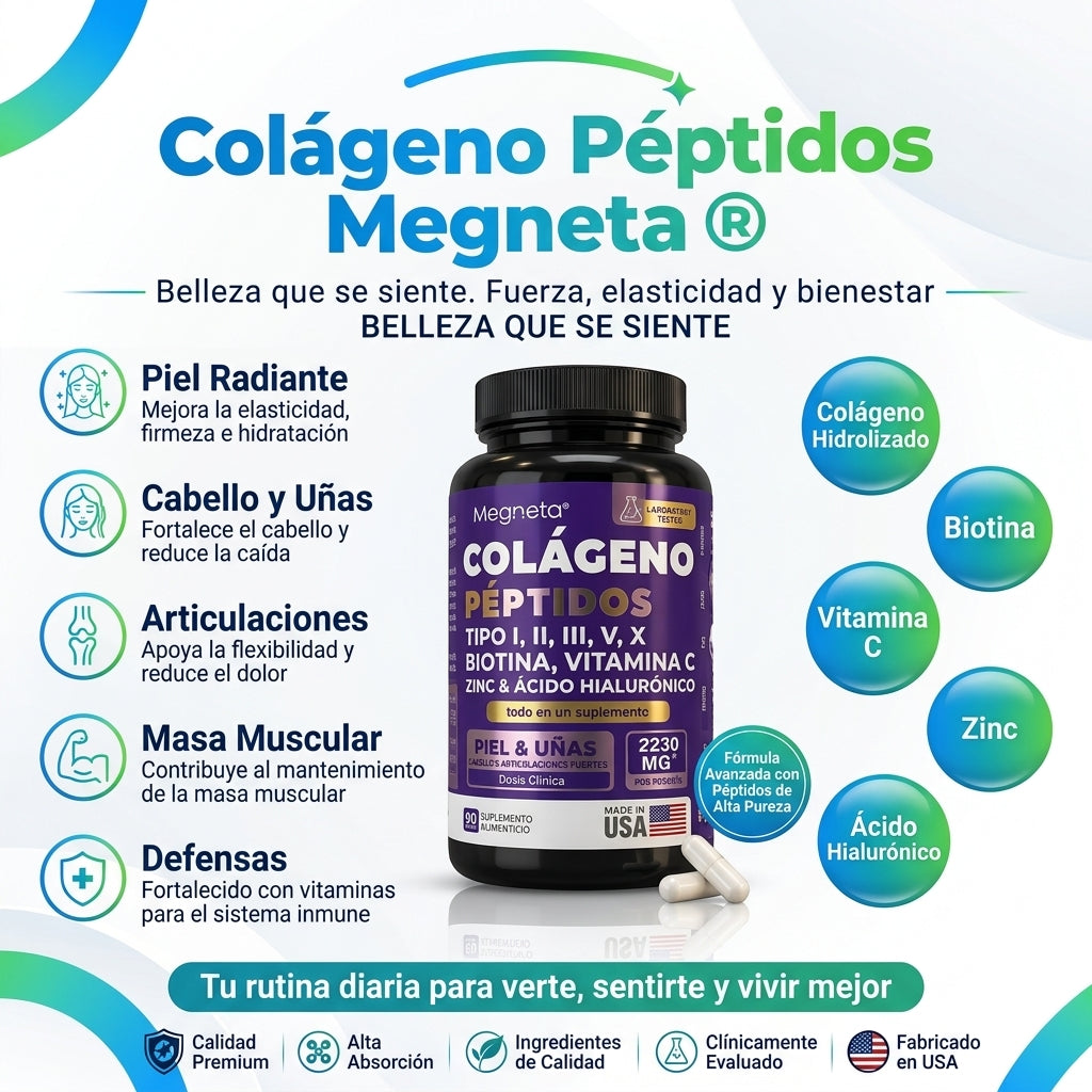 Multi-Colágeno Premium 5 en 1 Shop Pro™ – Péptidos, Biotina y Ácido Hialurónico